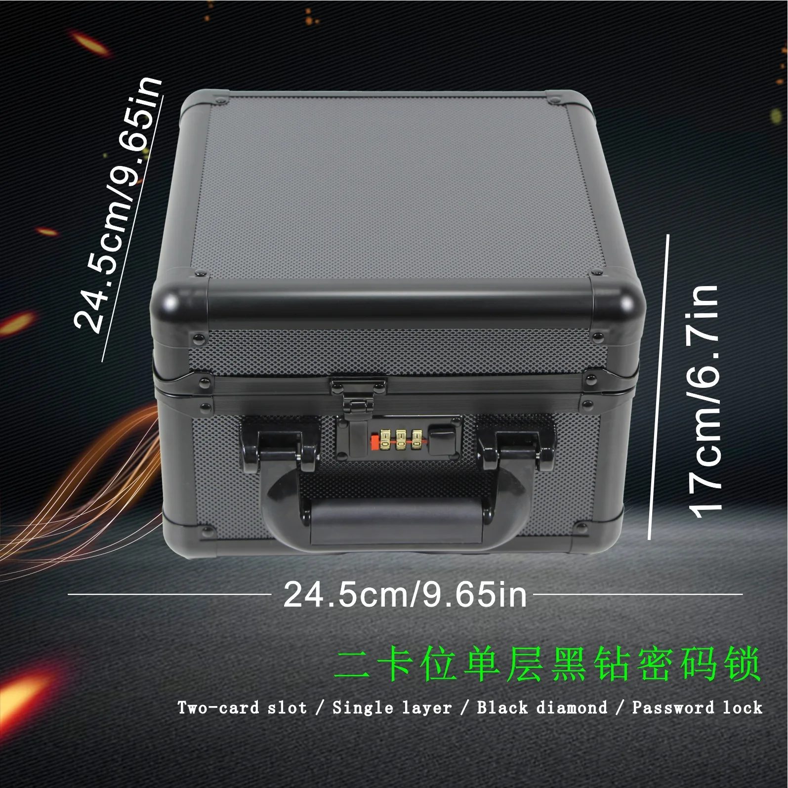two-card single-layer black diamond star card storage box, psa rating card storage box, aluminum alloy toolbox.