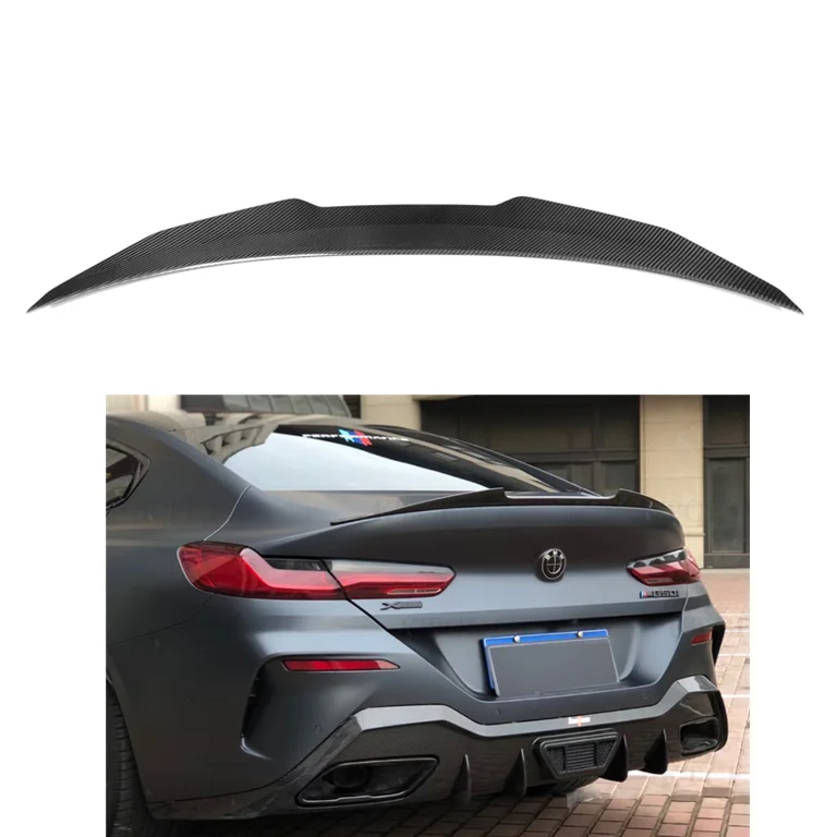 2020+ G15 Dry Carbon Fiber spoilers PSM Style Rear Trunk Wing for BMW 8 Series G15 M8 F92 Coupe Backtail Spoiler Lip Exterior