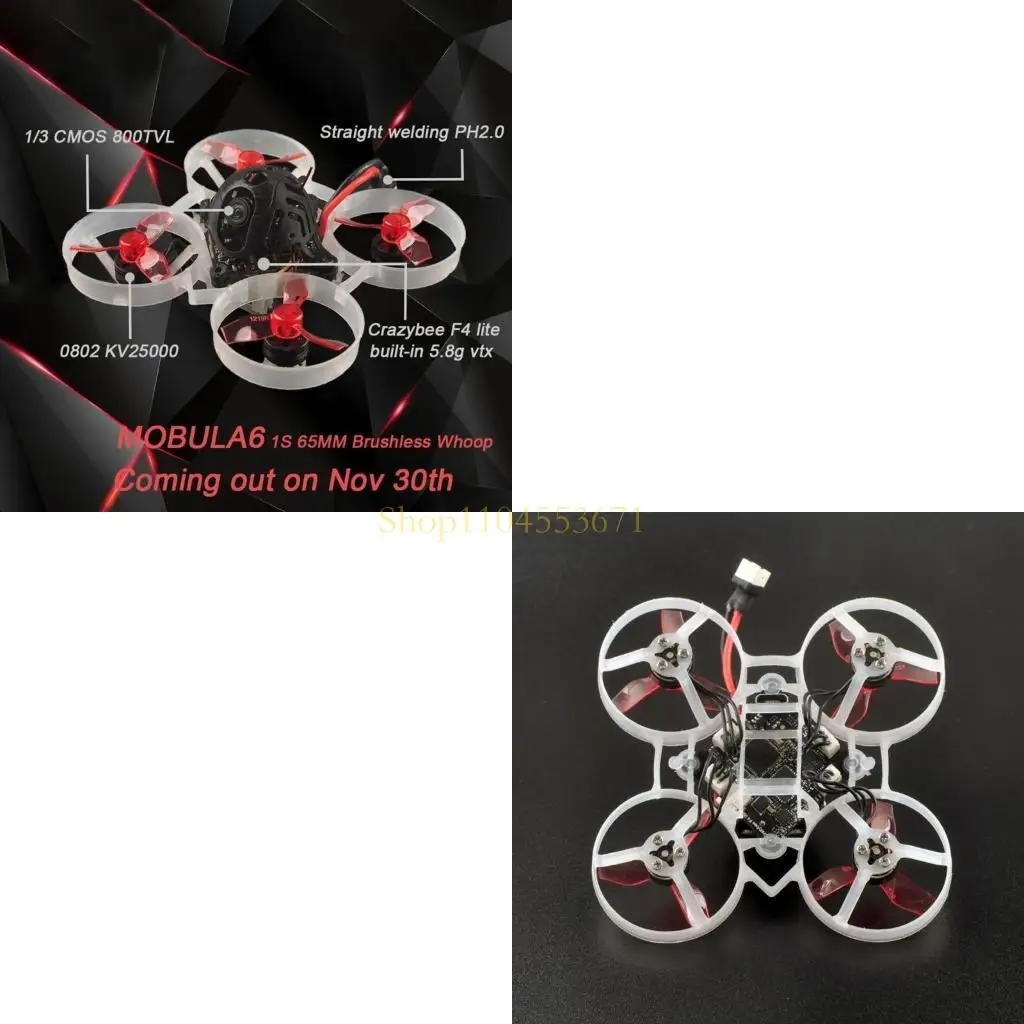 

Бестселлер Mobula6 65 мм 1s Крытый бесщеточный квадрокоптер Whoop Traverser с передачей видео