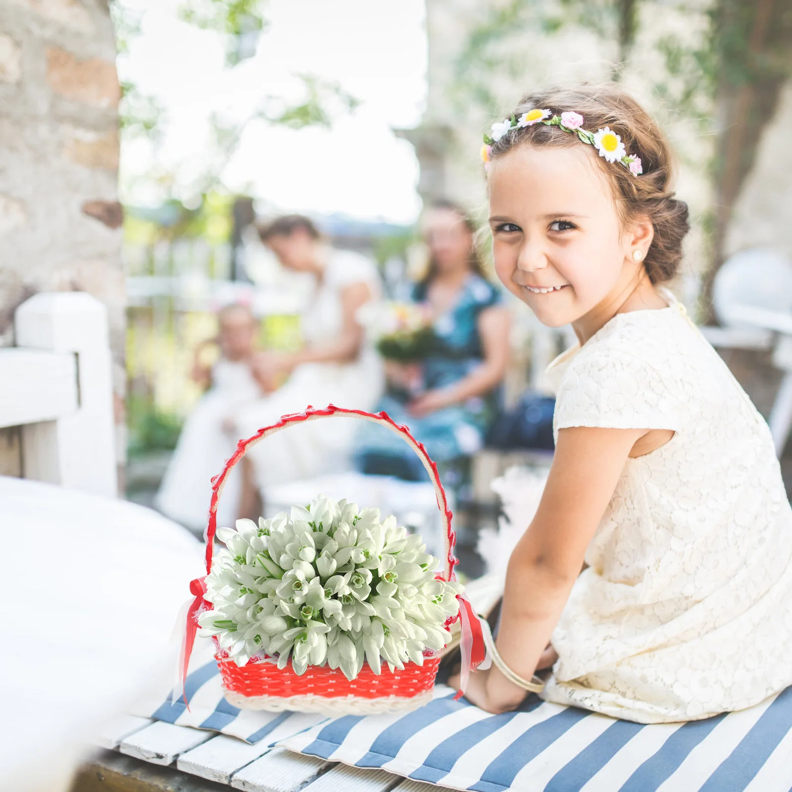 

Wedding Decor Flower Girl Baskets Petal Basket Gift Party Decoration Favors Rustic Storage Wedding Anniversary Engagement