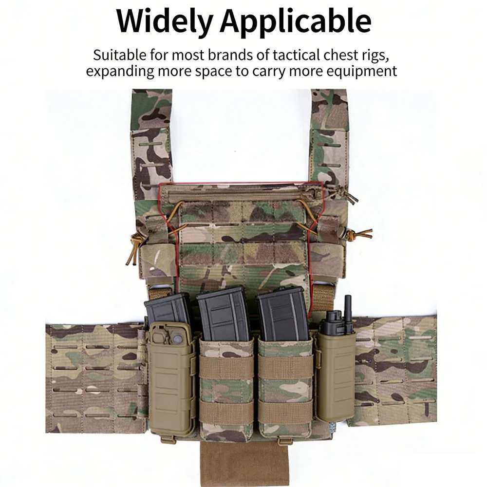 Tactical Chest Rig Panel with MOLLE Holder Style ,Hunting Airsoft Chesty Navigation Front Panel Expansion Gear