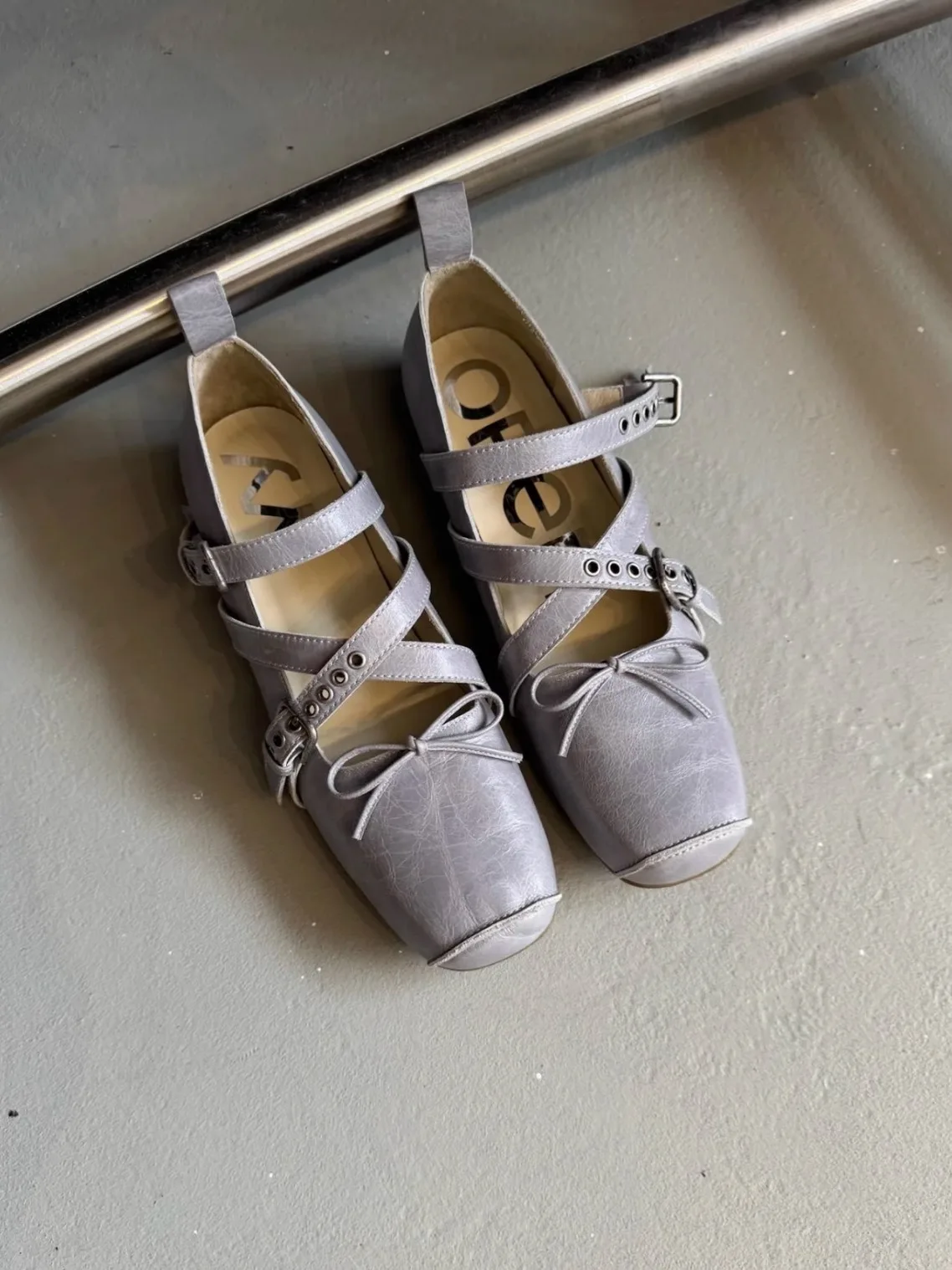 

Корейские туфли Мэри Джейн в стиле «свиной нос» из натуральной кожи, балетки, женские, весна-лето, новые, с квадратным носком, с узлом