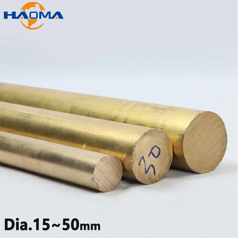 1Piece H59 Brass Rod Dia.12~50mm Solid Round Rod Bar Lathe Cutting Hand-done Knife Rivet Screw Mosaic Craft DIY Metal Tools