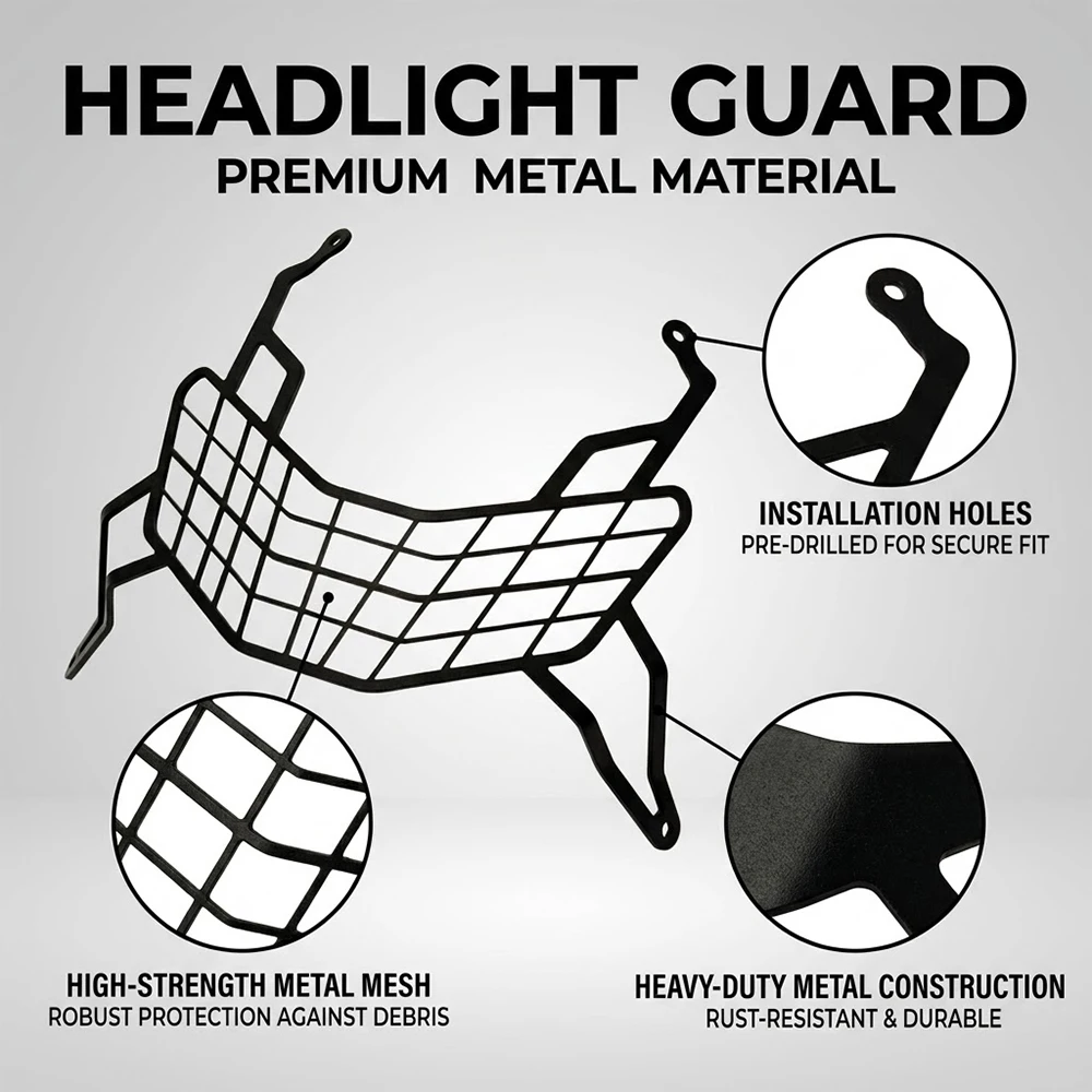 Motorcycle Headlight Guard Grille Cover Protector Protection Modification Accessories Black For Honda XL750 XL 750 2025 2026