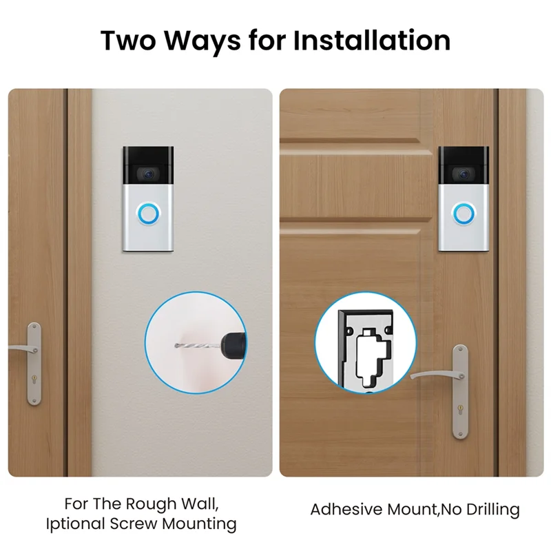 No-Drill Video Doorbell Mount For Ring Video Doorbell(2020 Release),Doorbell Mounting Holder Accessories-ABHG