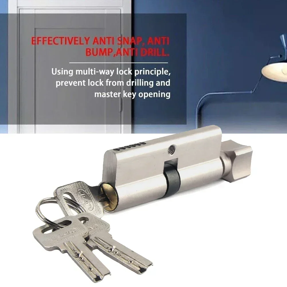 Lock Cylinder 60mm Cylinder Lock for Doors Indoor Wooden Door Entrance Universal Lock Cylinder 3 Keys NEW view 4