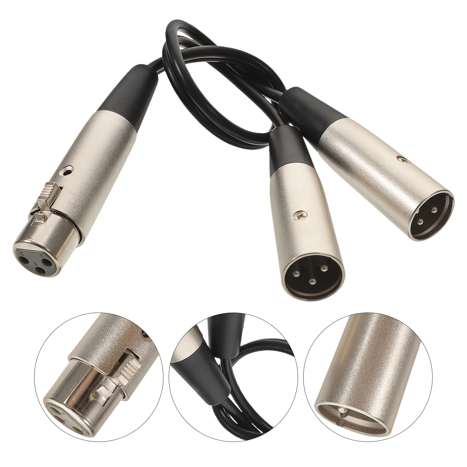 

Y Cable 1 Female To 2 Male Microphone Splitter Cord 24Awg Oxygen-Free Copper Double Shielded Xlr To Xlr Audio Cable For Mic Drum