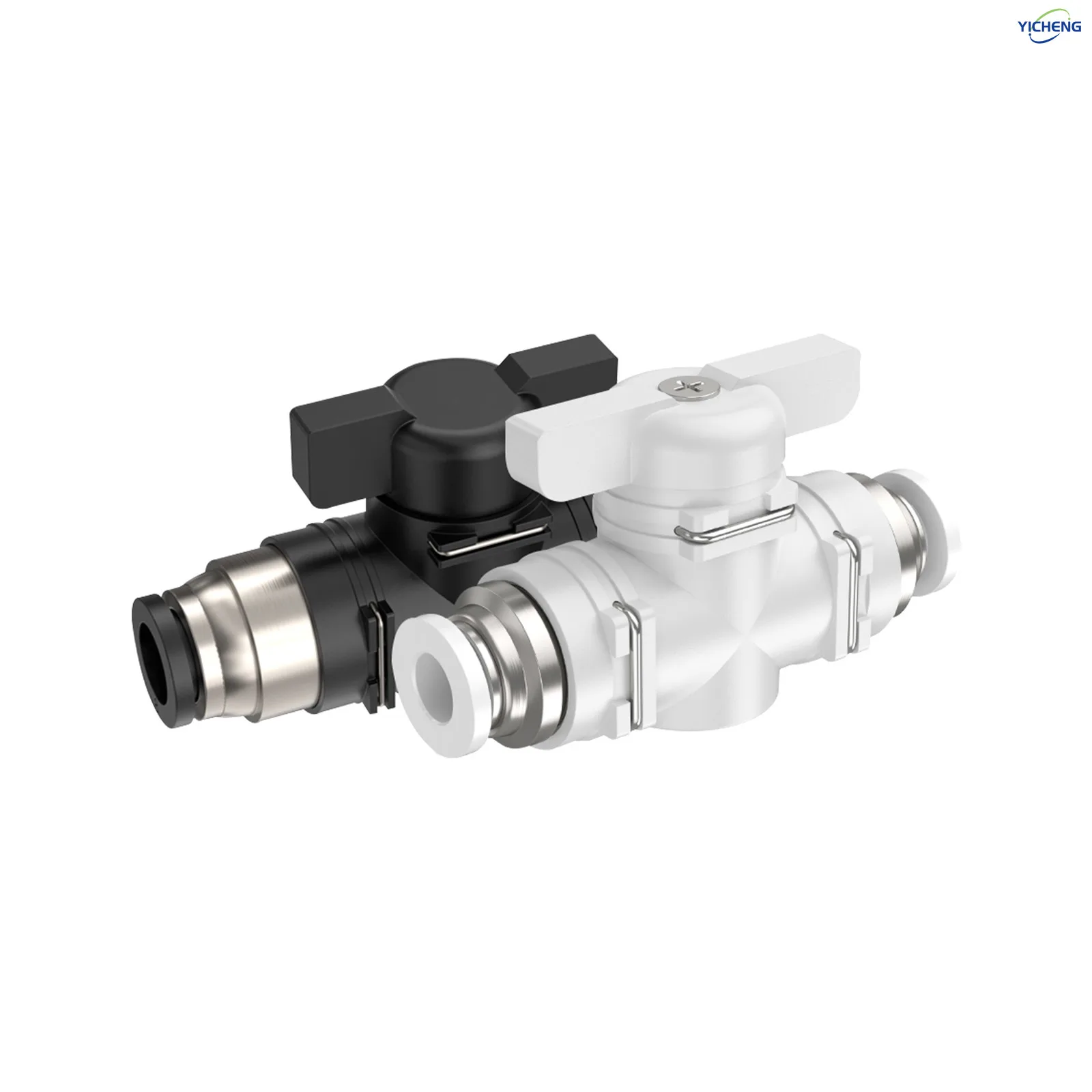 

YICHENG PNEUMATIC BUC OD 10mm Ball Valve Air Flow Control Valve Push to Connect Fitting（Pack of 5）Air Flow Control Valve