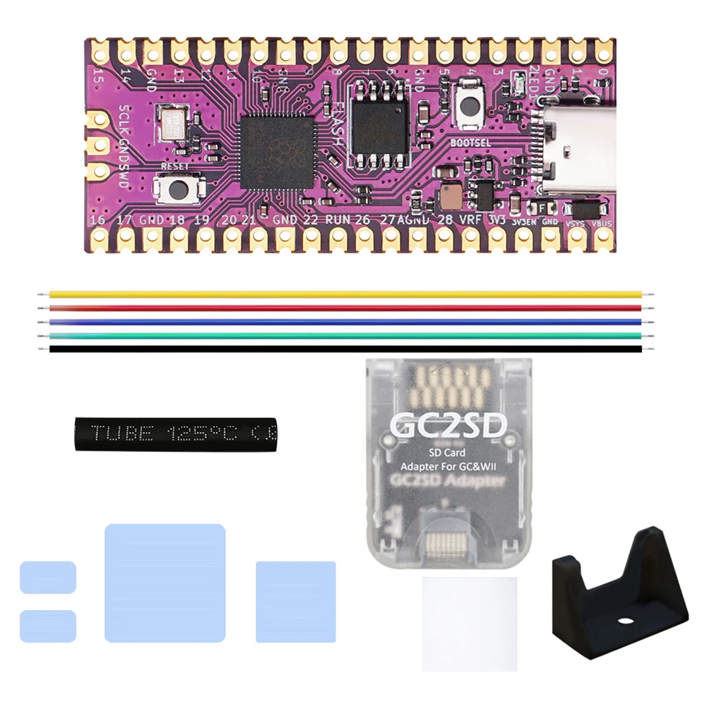 Pico Boot Board Dual-Core SD2SP2 Adapter 264KB ARM 16MB SD2SP2 Adapter Card Reader for Game Console for Raspberry Pi