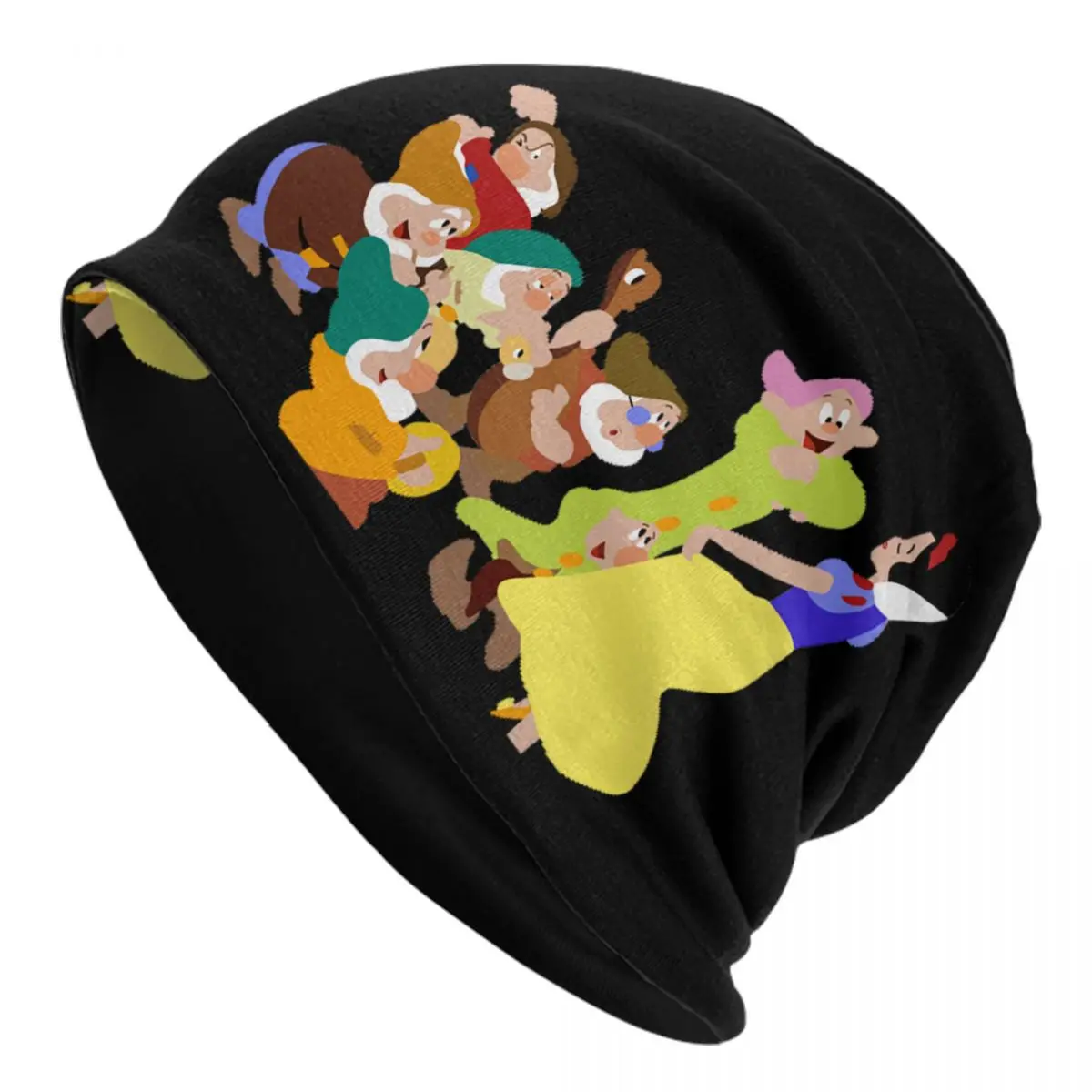 

Custom Snow White And The Seven Dwarfs Bonnet Hats Cool Knitted Hat For Women Men Warm Winter Anime Skullies Beanies Caps