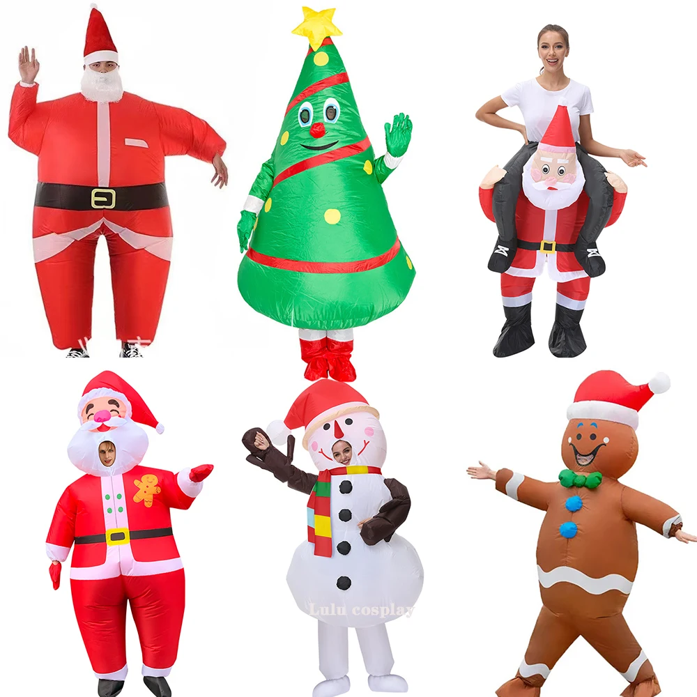 

Inflatable Garment Christmas Halloween Inflated Santa Claus Snowman Tree Cosplay Costume Carnival Xmas Party Festival Props