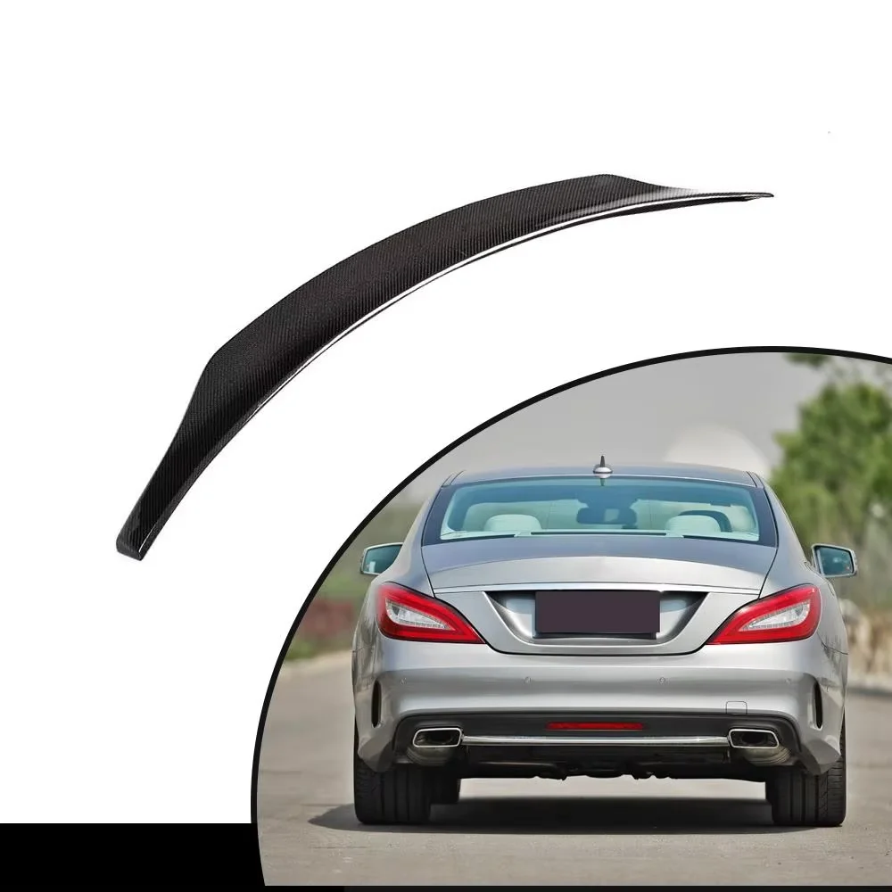 For W218 CLS Carbon Fiber Rear Trunk Lip Spoiler Wing For Mercedes Benz W218 2012-2017