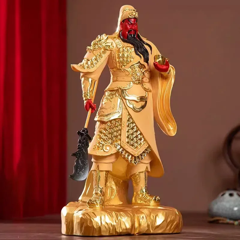 Buddhist Deity Figurine For Home Decor God Of Wealth Guan Yu Statue Domineering Buddha Ornament Worship Buddha