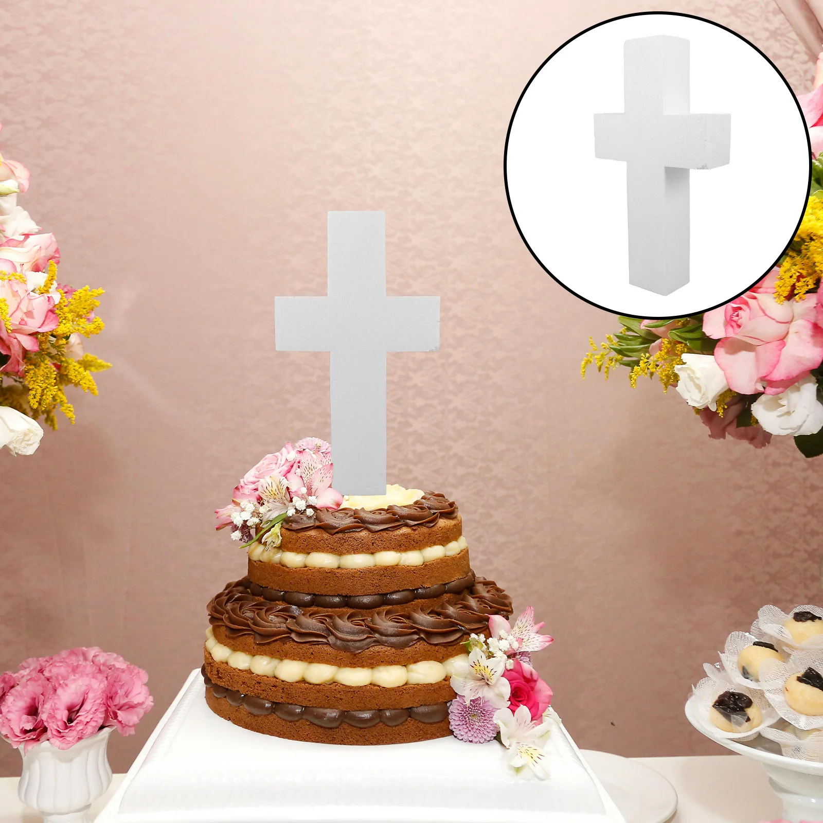 

Cake Dummy for Holy Events Cross Shaped Fondant Modeling Cross Decoration Baking Practice Tool Lightweight Portable