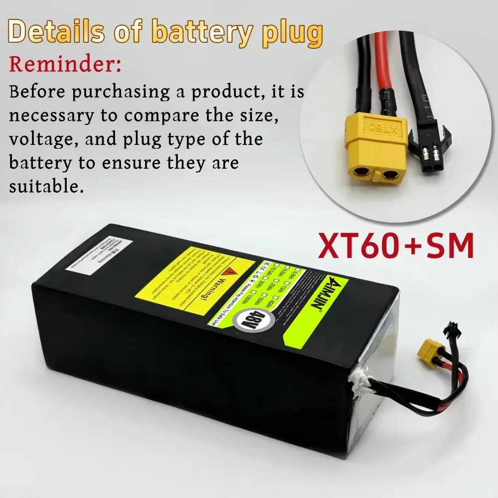 13S3P 48V 20000mAh 18650 rechargeable/lithium-ion battery pack, suitable for Kugoo V1 bicycle batteries with BMS