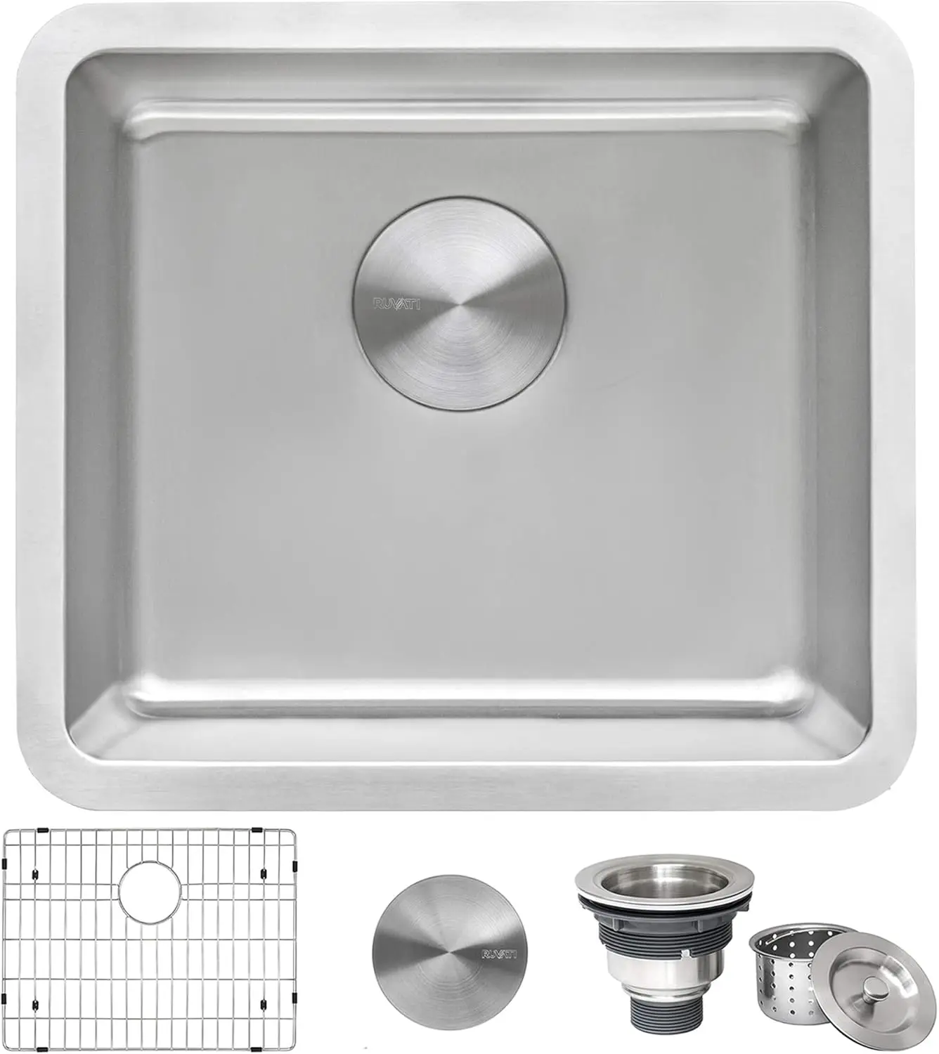 

18-Inch Undermount Bar Prep Kitchen Sink, 16 Gauge Stainless Steel Single Bowl Brushed Finish Easy Clean