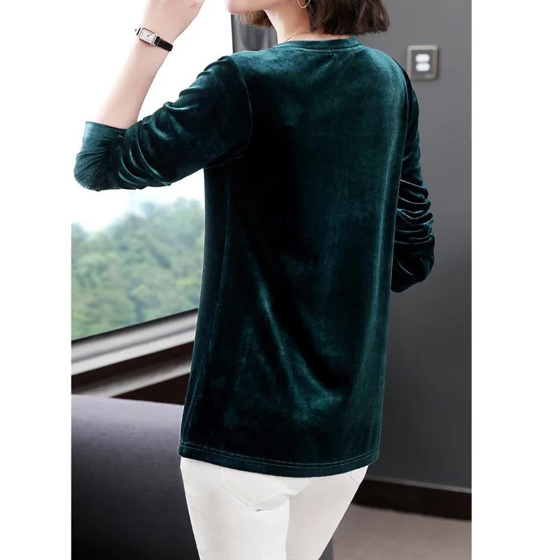 Autumn Winter Mesh Spliced Vintage Round Neck Tops Women\'s Clothing Fashion All-match Female Solid Color Long Sleeve Pullovers