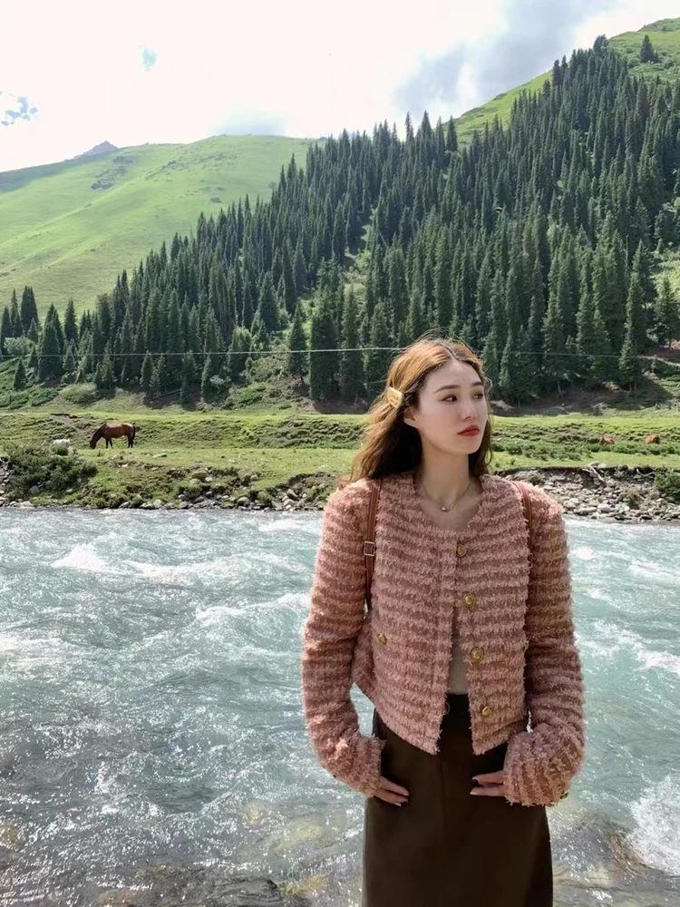 High Quality Tweed Jacket Women Autumn Winter Fashion Luxury Brand Short Coats Jaqueta Casacos