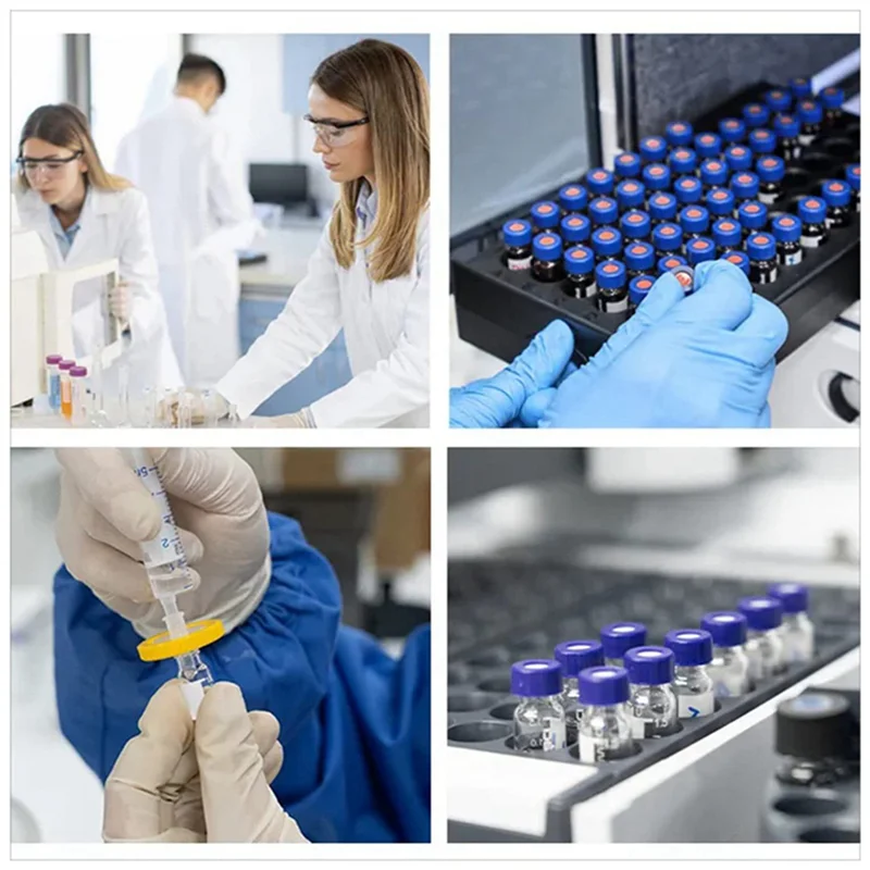

【MEET】300 Pack Autosampler Vials, 2Ml HPLC Vials, 9-425 Lab Amber Vials With Write-On Spot And Graduations,Screw Cap, Clear