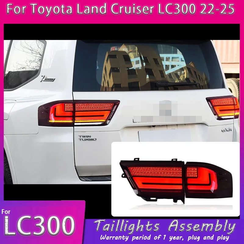 

LED Taillights For Toyota Land Cruiser LC300 2022 2023 2024 2025 LED DRL Dynamic turn signal Rear Fog Lamps Tail Light Assembly