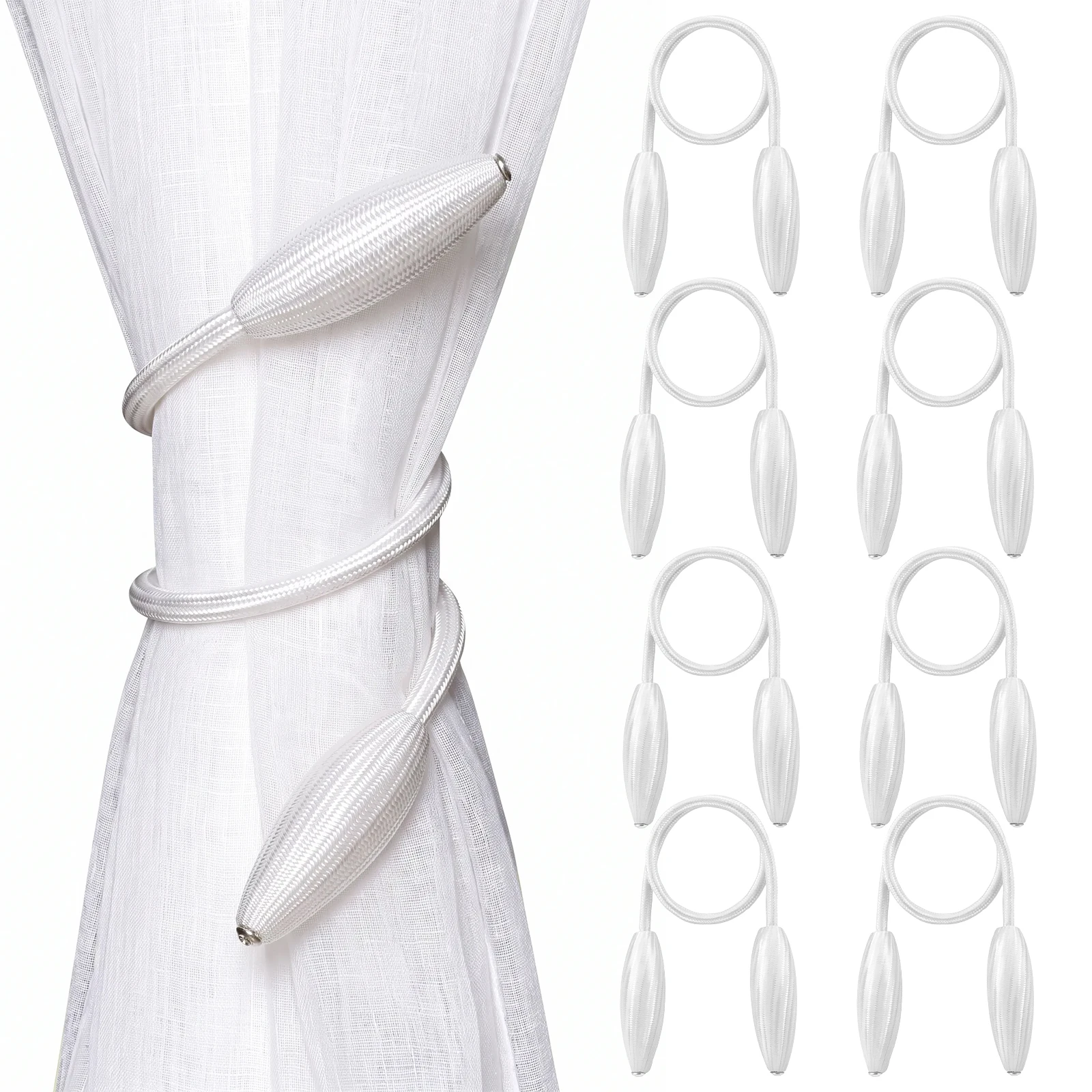 8Pcs Twist Curtain Tieback Arbitrary Shape Window Drape Holdback Universal Curtain Holder Tiebacks for Home Curtains Accessoires