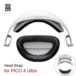 AMVR 2Pcs/Set Head Strap for PICO 4 Ultra Headrest Cushion Forehead Support VR Glasses Accessories