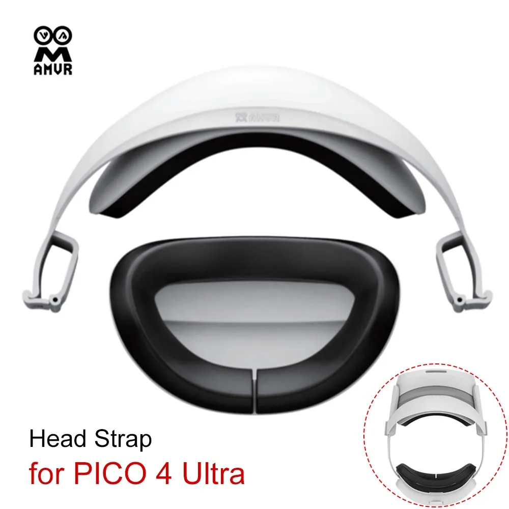 AMVR 2Pcs/Set Head Strap for PICO 4 Ultra Headrest Cushion Forehead Support VR Glasses Accessories