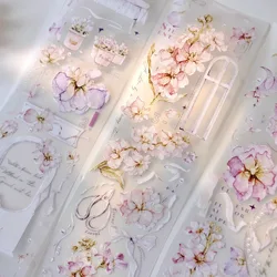 Freckles Tea Vol.04 Vintage Floating Dream Florist Washi PET Tape for Planner Card Making DIY Scrapbooking Decorative Sticker