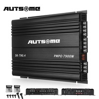 12V 7900W 4 Channel Car Amplifier Subwoofer Slim Class A/B Car Audio Amp Powerful Amplifiers Subwoofer Bass Speaker Amplifiers