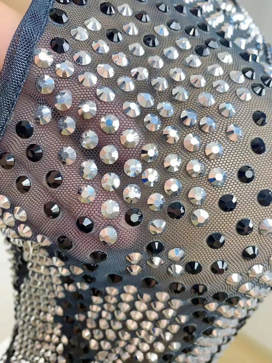 Snake Pattern Design Stunning Stretch Mesh Women Full Rhinestone Jumpsuits Sheer Sexy Drag Queen Outfit Stage Performance Wear