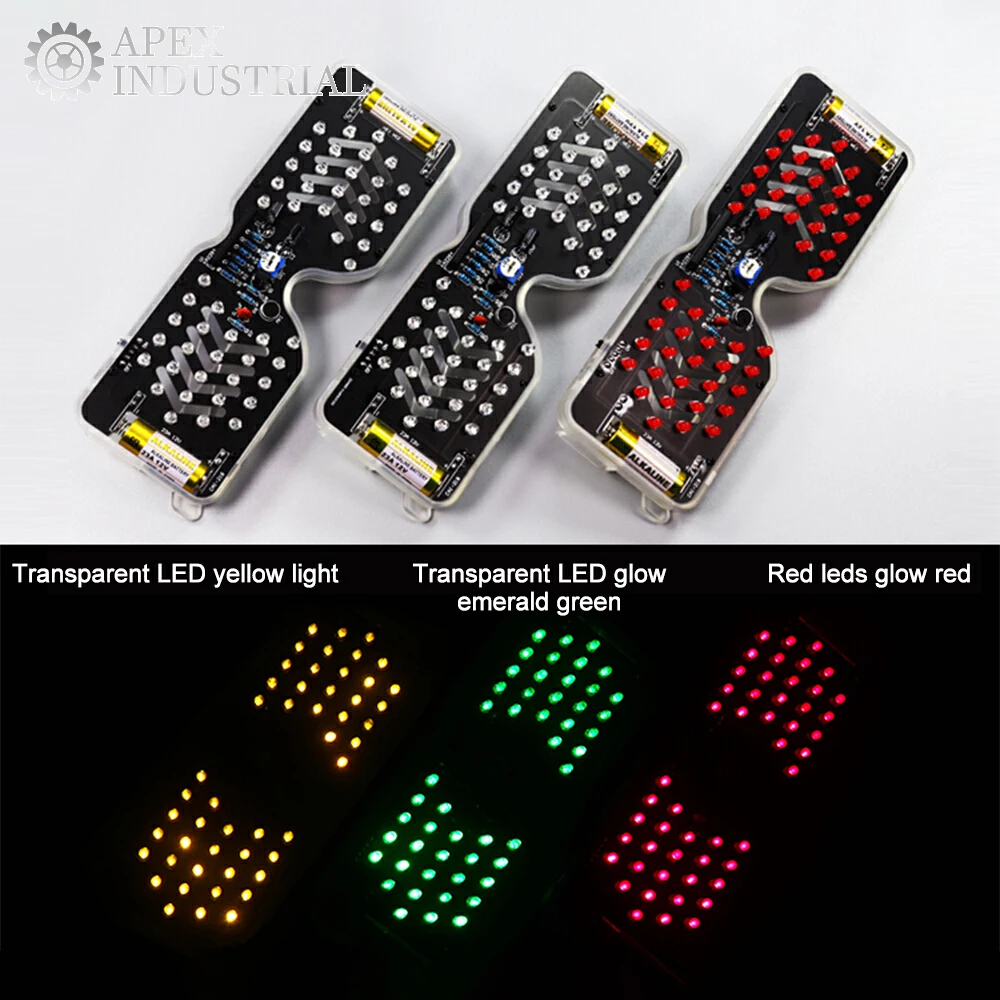 DIY Kit Voice Controlled LED Luminous Glasses Making Set Light-emitting Diode Flashing Light Electronic Soldering Assembly