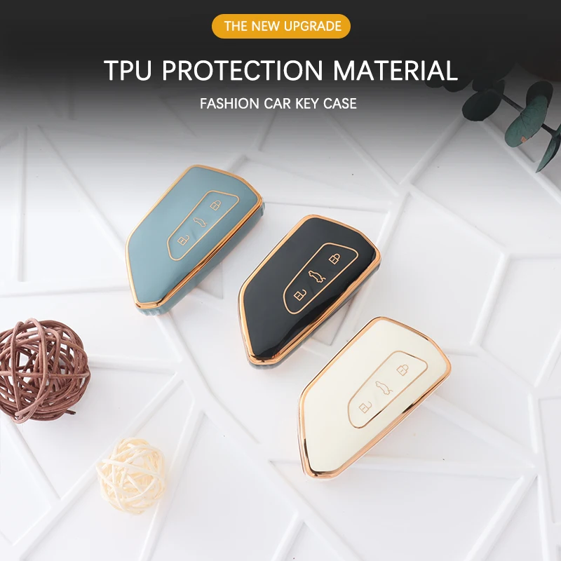 TPU Car Remote Key Case Cover for VW Volkswagen Golf 8 MK8 2020 For Skoda Octavia For Seat Keyless Protector Shell Accessories