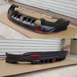 Body Kit Unpainted Rear Lip with Lamp for Infiniti FX35 FX37 FX50 QX70 Modified Rear Spoiler Car Accessories