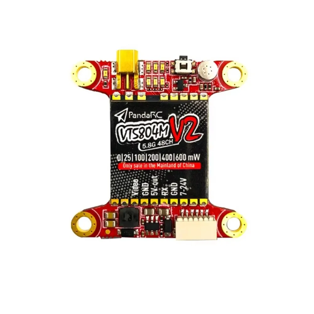

PandaRC VT5804M V2 0-600 мВт переключаемый 48-канальный передатчик FPV VTX RC передатчик и плата приемника для RC FPV Racing Drone