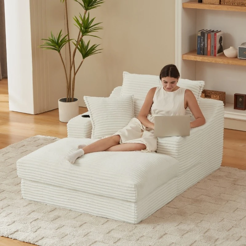 Modern compression sofa with unique cushion design, comfortable apartment small living room sofa