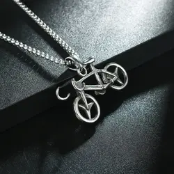 New Fashion Personality Creative Mini Bicycle Pendant Necklace Men and Women Trend Versatile Party Party Accessories Gift