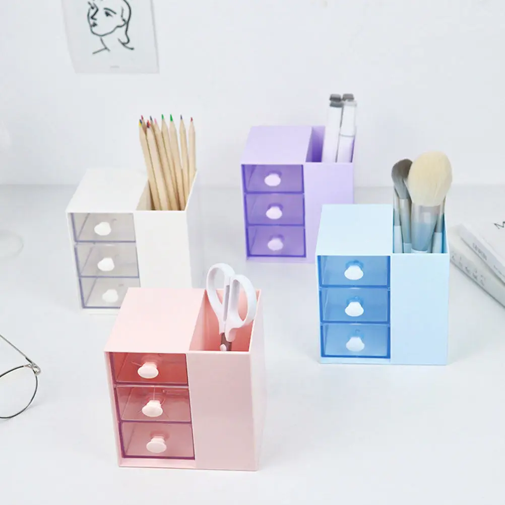 

Office Desktop Organizer Pen Holder Multi-Function Stationery Container Convenient Storage Box Household Desktop Supply