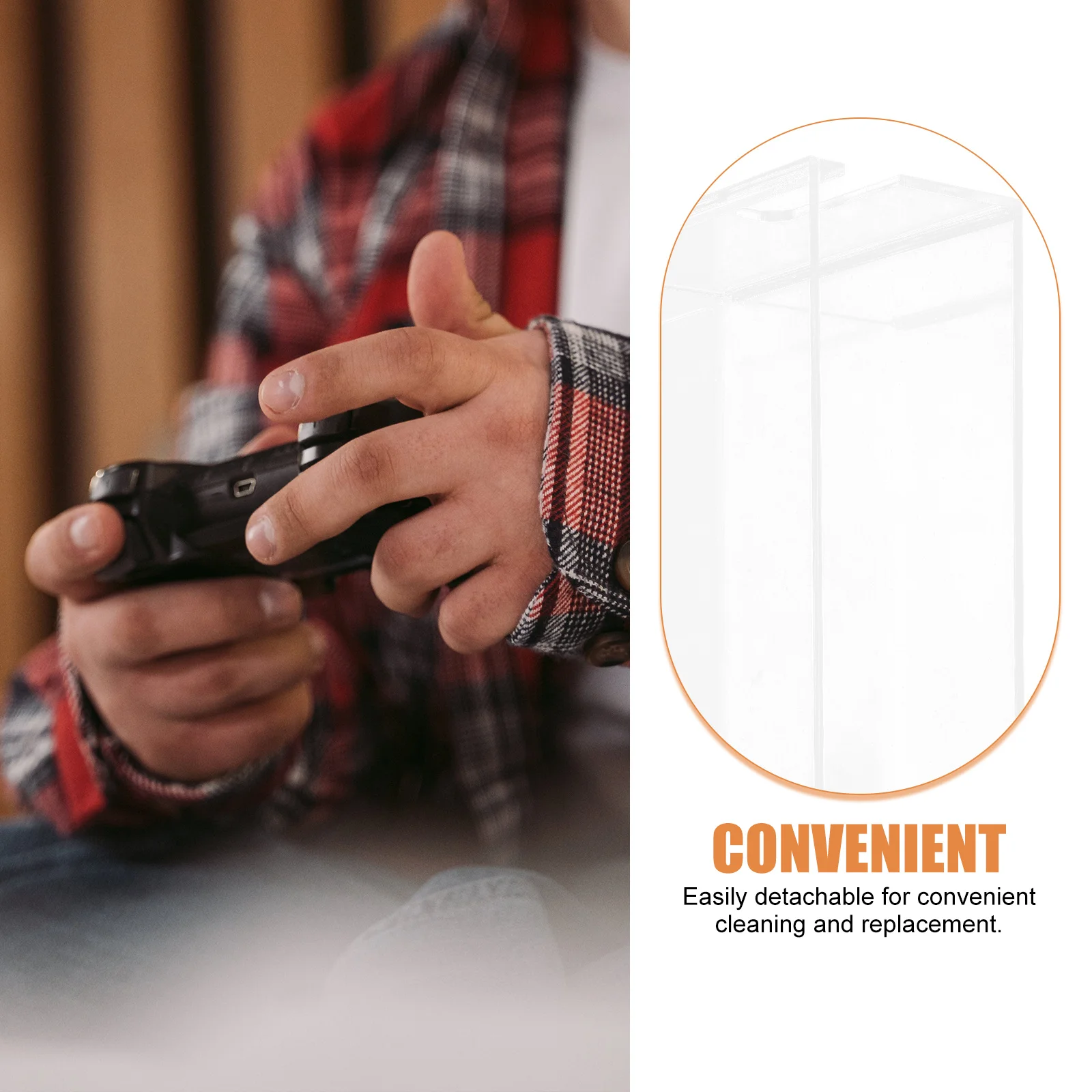 

Game Handle Acrylic Display Box Protective Shell Transparent Game Handle Protector Scratch Dust Fingerprint Resistant