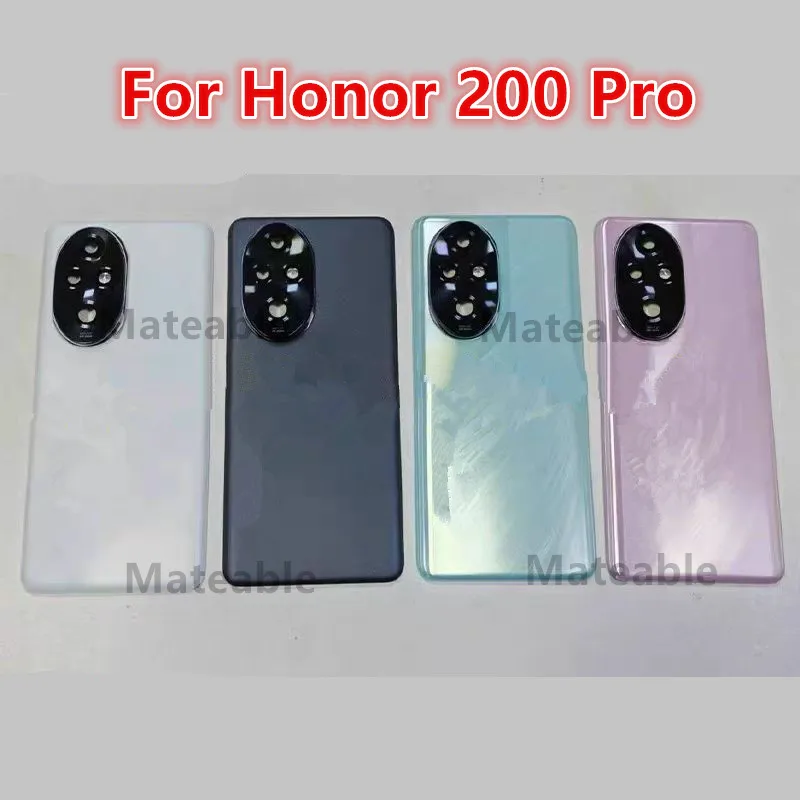 

Honor200Pro 200Pro Battery Back Cover For Honor 200 Pro Rear Housing Glass Case Replace Phone Repair Spare Parts + Camera Lens