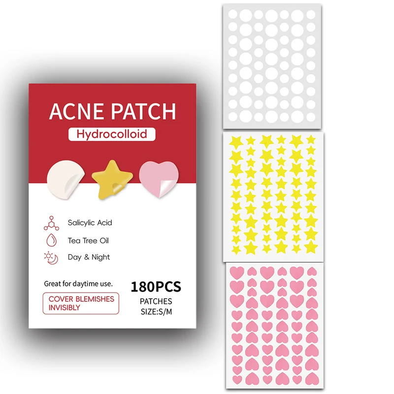 180pcs/set Face Skin Care Acne Pimple Patch 6Sizes Invisible Professional Healing Absorbing Spot Sticker Covering For Men Women