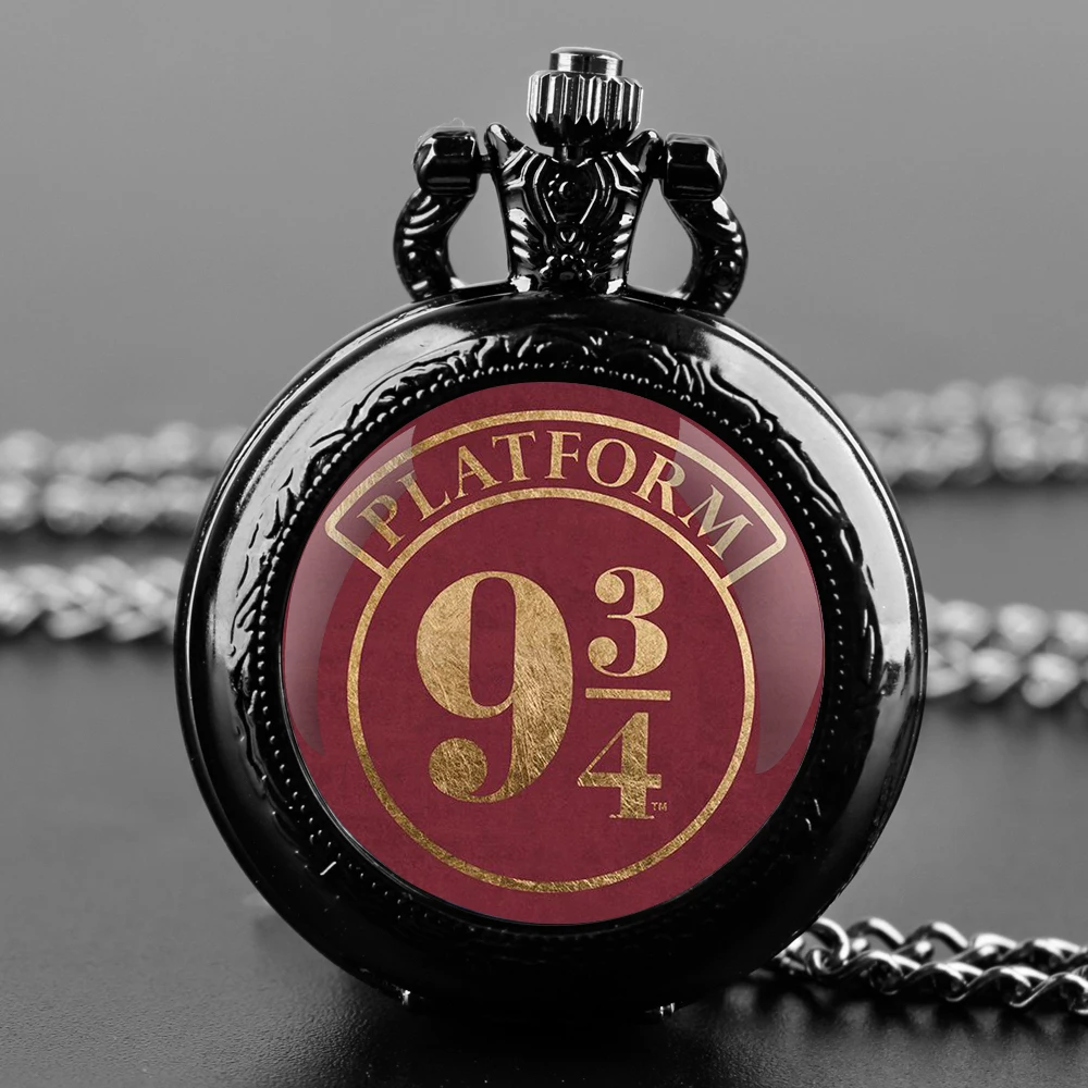 Figure Design Unique Gifts Popular Teleplay Vintage Arabic Numerals Quartz Pocket Watch Necklace Pendant Clock Chain Mens Women