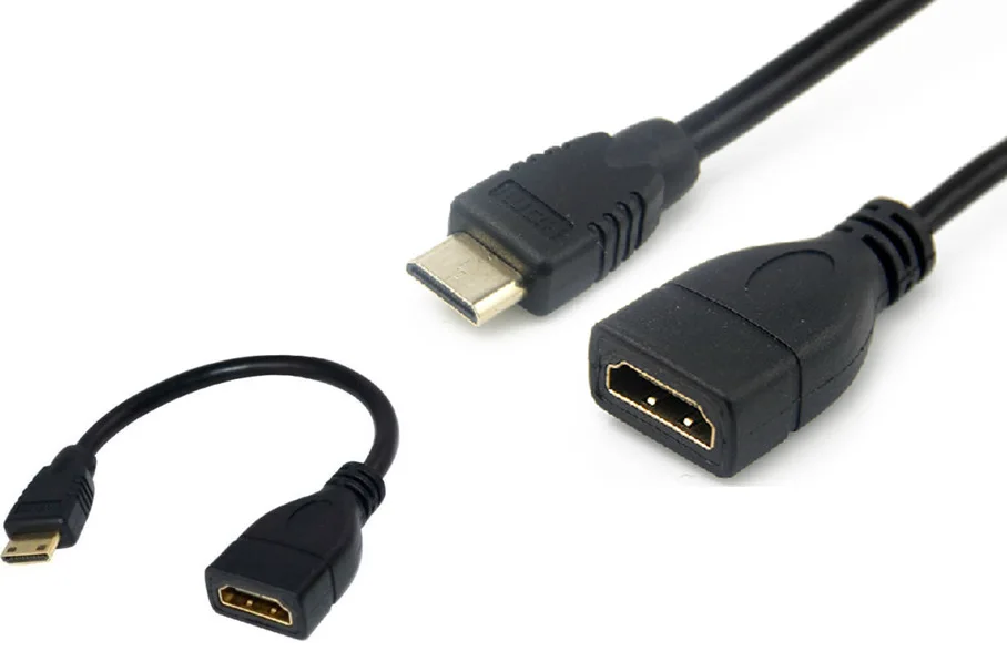 1.4 فولت HDMI صغير متوافق كابل محول HDMI صغير ذكر إلى HDMI أنثى 15 سنتيمتر كابل قصير