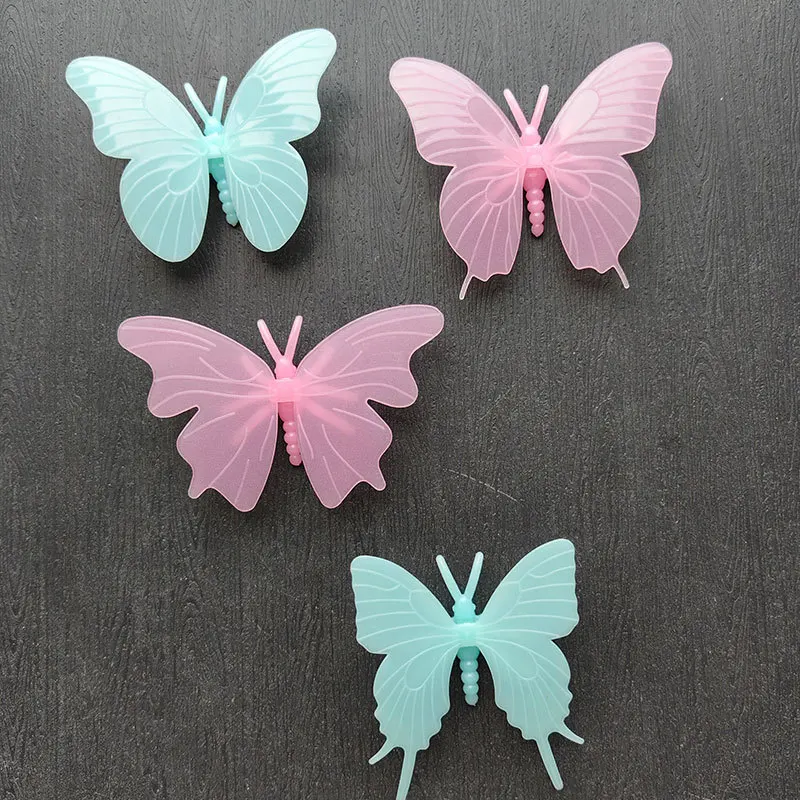 Luminous Wall Sticker Butterfly and Flower Room Decoration for Girls Glow in the Dark Fluorescent Sticker