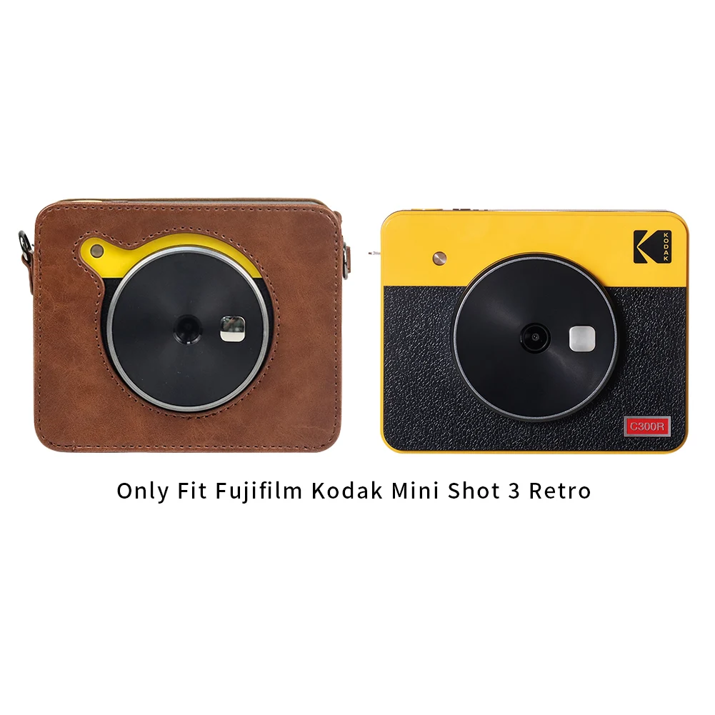 CAIUL Instant Photo Printer Case for Kodak Mini Shot 3 Retro C300R Instant Camera Bag with Adjustable Shoulder Strap.