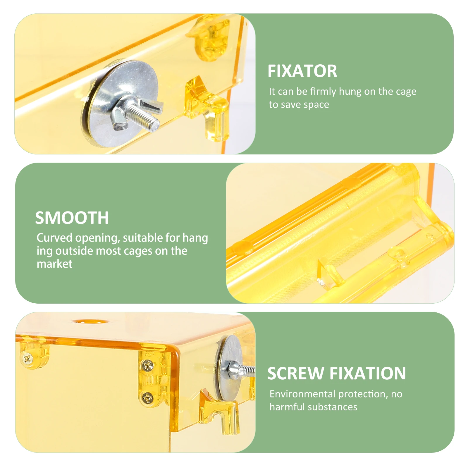 

Bird Bath Tub Hanging Bathtub Transparent Acrylic Shower Basin for Parrot Sparrow Small Birds Pet Supplies Lightweight Strong