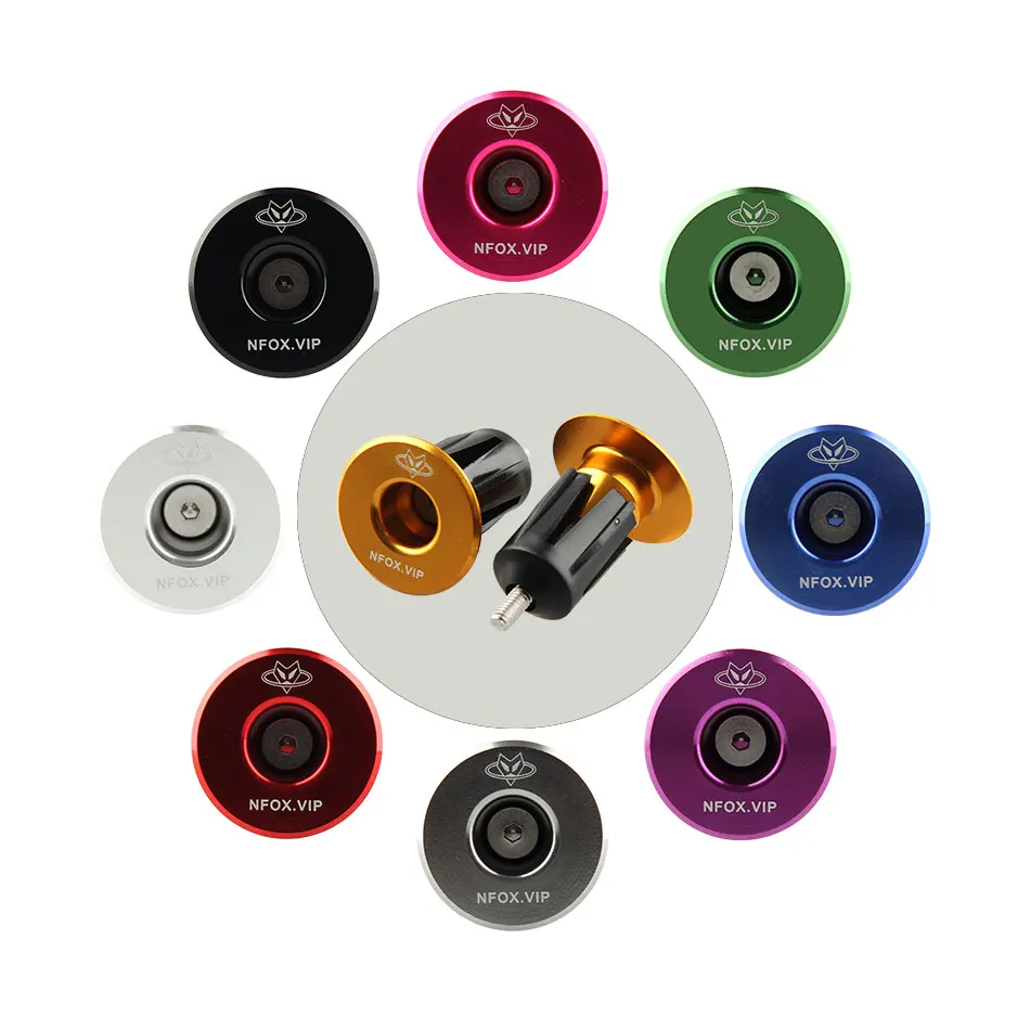 Straße Mountainbike Lenker Kappe Fahrrad Griff Bar Abdeckung End Plugs Aufgeblasen Aluminium Legierung Lock Stecker Ein Paar Mtb Zubehör – Detail 20