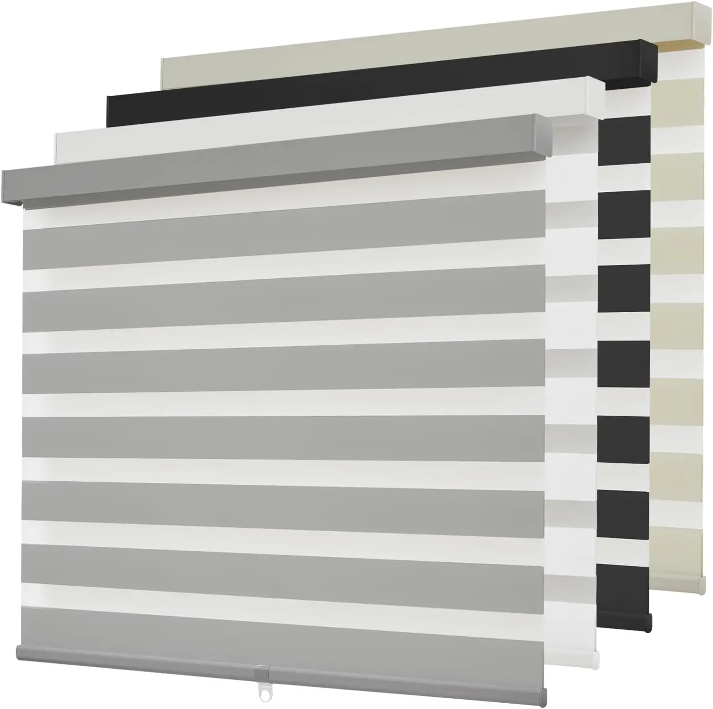 Persianas cebra totalmente opacas con control de resorte inalámbrico manual de alta calidad para ventanas de dormitorio