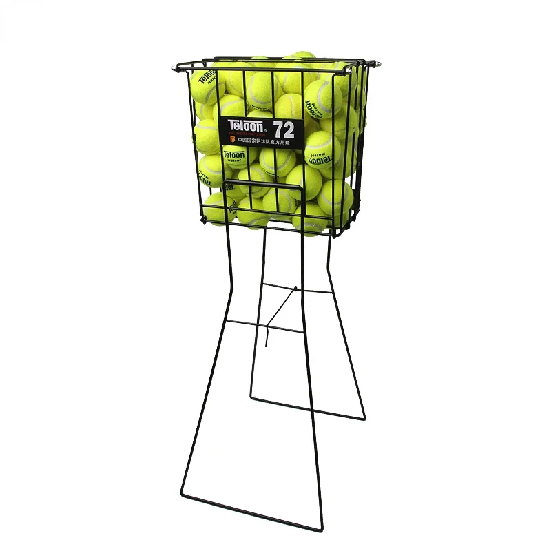 Tennis Ball Pickup Basket – Roller Design with Metal Frame Stand and Store Multiple Tennis BallsConvenient for Practice Sessions