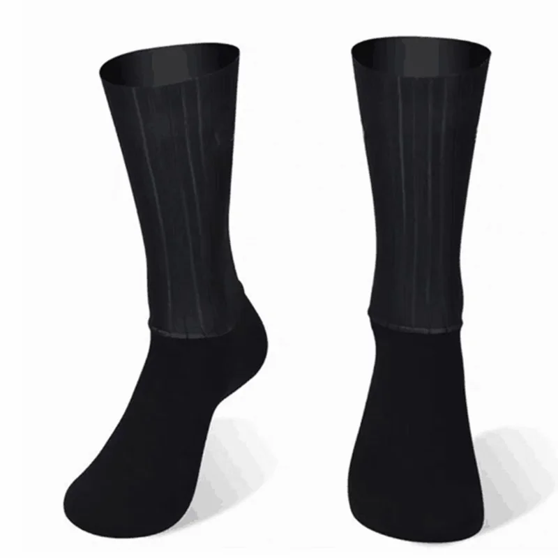 2025 المضادة للانزلاق سيليكون الصيف ايرو الجوارب Whiteline الدراجات الجوارب الرجال دراجة رياضة الجري الدراجة الجوارب Calcetines