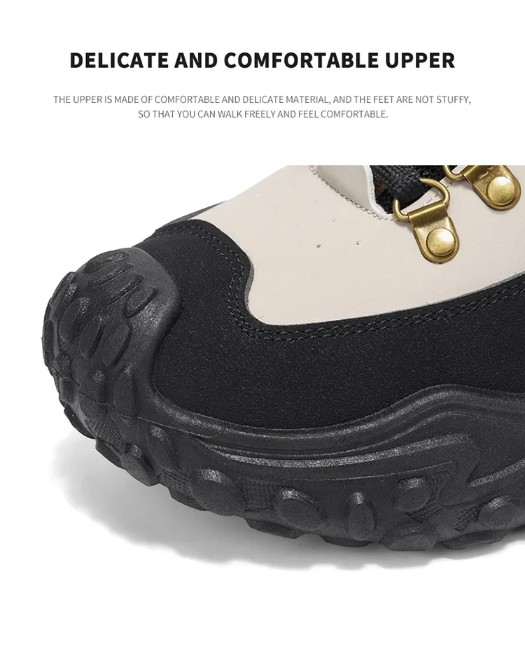 Herren-Outdoor-High-Top-Stiefel mit Dicken Sohlen, Hervorragender Griffigkeit, Besonders Geeignet für Bergsteigen und Wandern | Freizeitstiefel | Bergsteigerausrüstung und Campingausrüstung – Detail 6